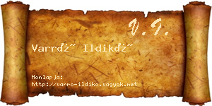 Varró Ildikó névjegykártya